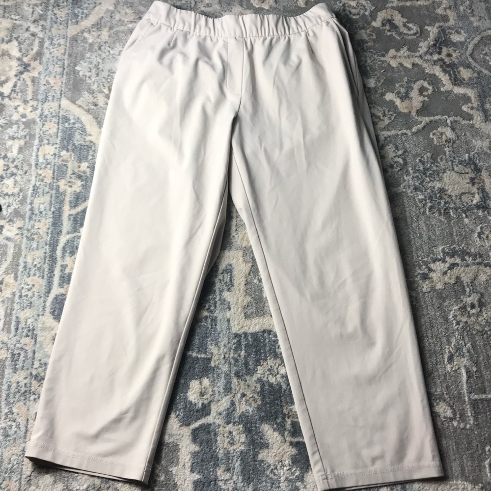Nike cream cropped pants